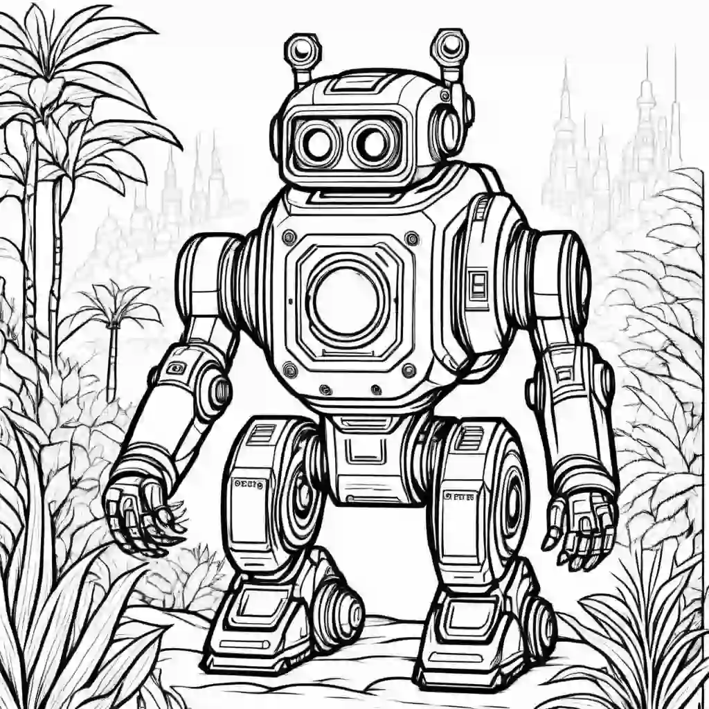 Exploration Robot coloring pages